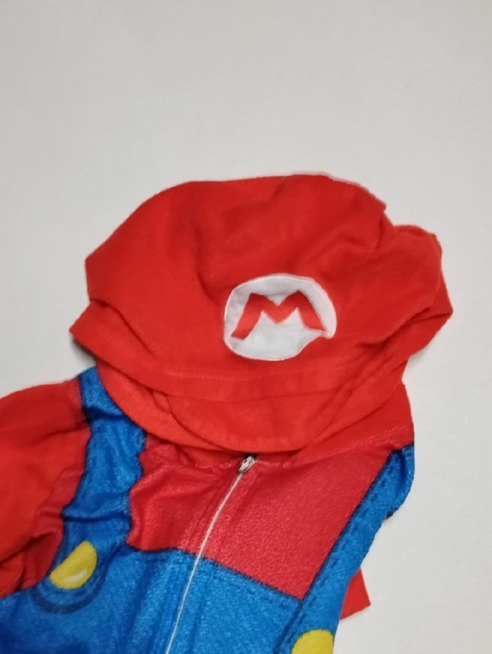 Nintendo Super Mario Blue Hoodie Kids Costume Jumpsuit Pajamas Size Small